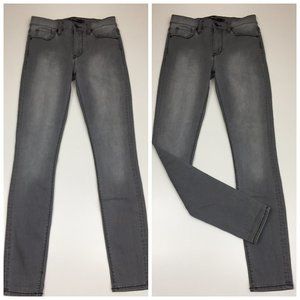 HUDSON Gray Wash NICO 5 Pocket Logo Hardware Super Skinny Jeans
